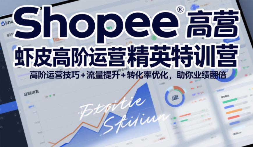 Shopee虾皮高阶运营精英特训营,高阶运营技巧+流量提升+转化率优化,助你业绩翻倍-极速搞钱云网创