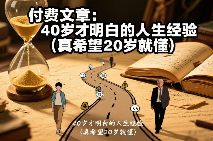 付费文章:40岁才明白的人生经验(真希望20岁就懂)-极速搞钱云网创