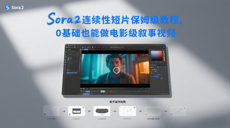 Sora2连续性短片保姆级教程,0基础也能做电影级叙事视频-极速搞钱云网创