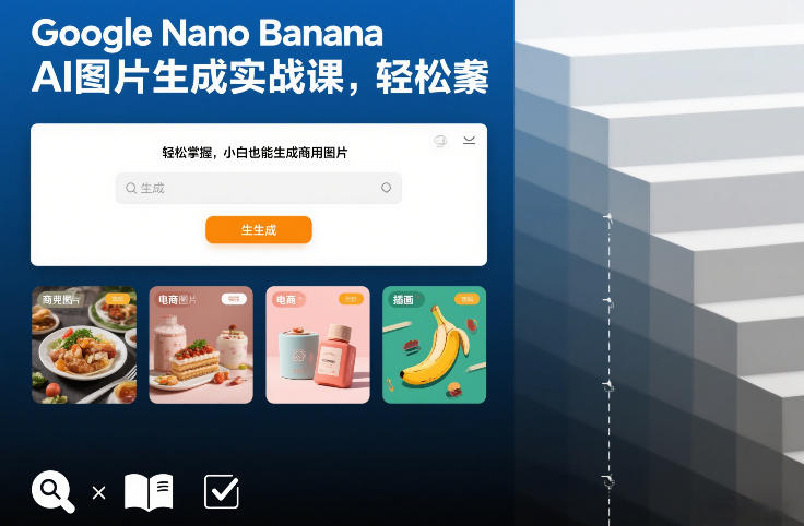Google Nano Banana AI图片生成实战课,轻松掌握,小白也能生成商用图片-极速搞钱云网创