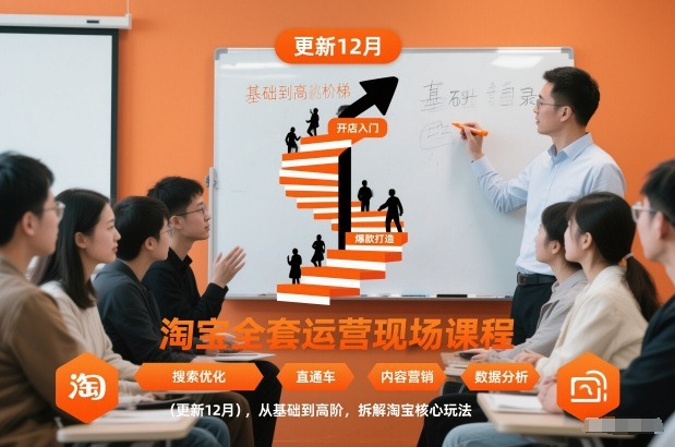 淘宝全套运营现场课程(更新12月)，从基础到高阶，拆解淘宝核心玩法-极速搞钱云网创