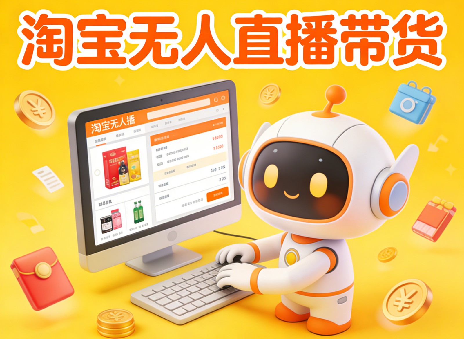 淘宝无人直播带货，24小时自动卖货，月佣金1W+，不违规不封号，不用露脸-极速搞钱云网创