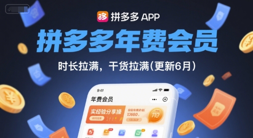 拼多多年费会员,实经验分享操,时长拉满,干货拉满(更新12月)-极速搞钱云网创