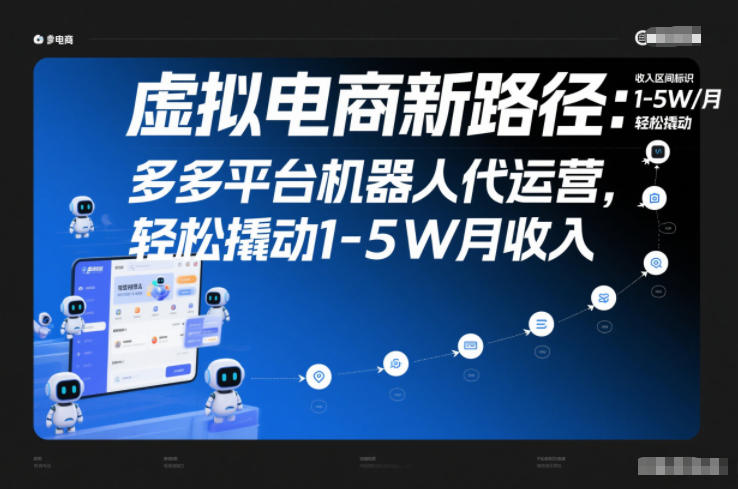 虚拟电商新路径:多多平台机器人代运营,轻松撬动1-5W月收入【揭秘】-极速搞钱云网创