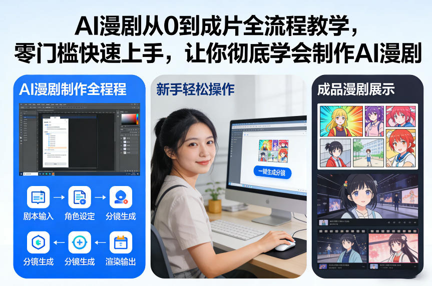 AI漫剧从0到成片全流程教学,零门槛快速上手,让你彻底学会制作AI漫剧【保姆级教程】-极速搞钱云网创