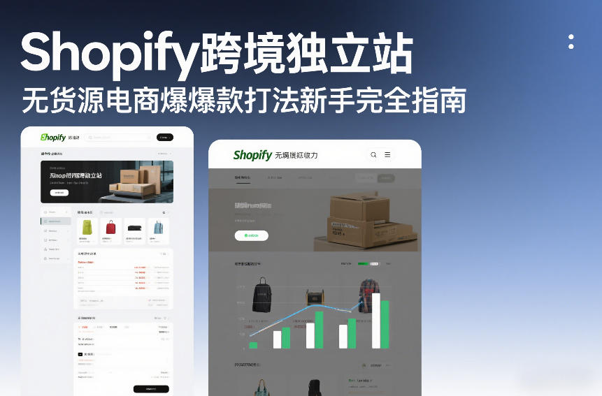 Shopify跨境独立站无货源电商爆款打法新手完全指南-极速搞钱云网创