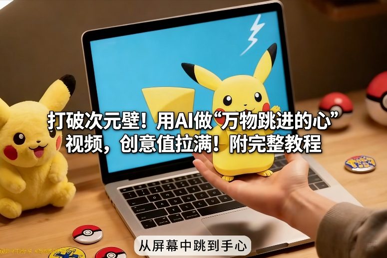 打破次元壁！用AI做【万物跳进手心】视频，创意值拉满！附完整教程-极速搞钱云网创