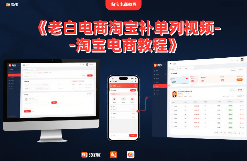 老白电商淘宝补单系列视频-淘宝电商教程-极速搞钱云网创