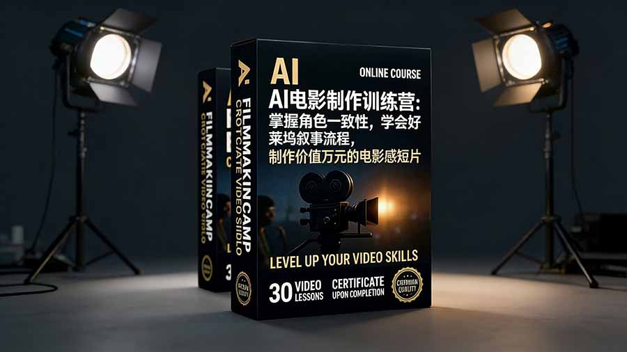 AI电影制作训练营:掌握角色一致性,学会好莱坞叙事流程,制作价值万元的电影感短片-极速搞钱云网创