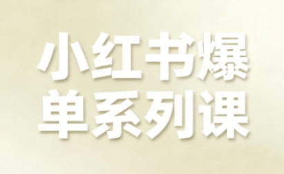 小红书爆单系列课，聚焦小红书电商全链路增长(更新)-极速搞钱云网创