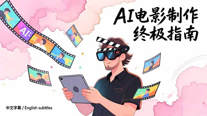 AI电影制作终极指南:从创意到成片,系统掌握智能影视全流程实战课(中英字幕-极速搞钱云网创