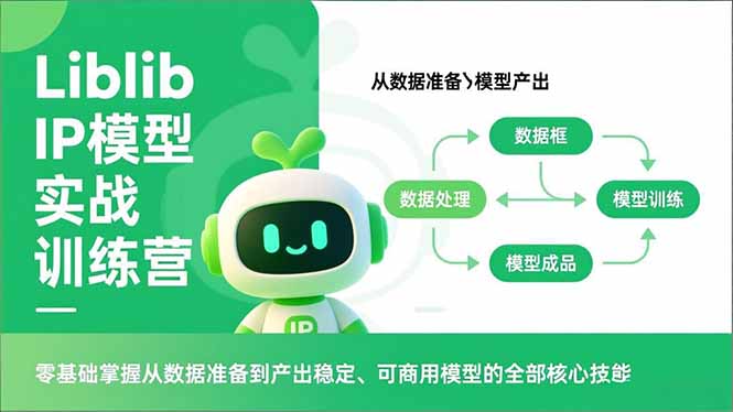 Liblib IP模型实战训练营，零基础掌握从数据准备到产出稳定、可商用模型的全部核心技能-极速搞钱云网创