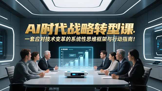 AI时代战略转型课:一套应对技术变革的系统性思维框架与行动指南!-极速搞钱云网创