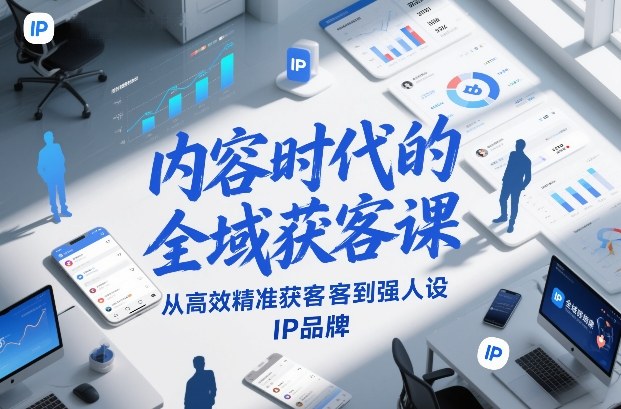 内容时代的全域获客课，从高效精准获客到强人设IP品牌-极速搞钱云网创